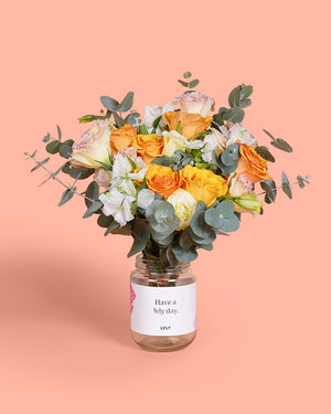 Heart of Gold Flower Jar 3