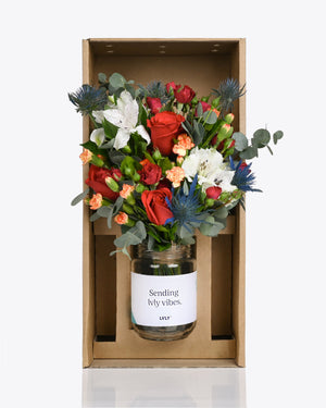 Red Romance Flower Jar 6