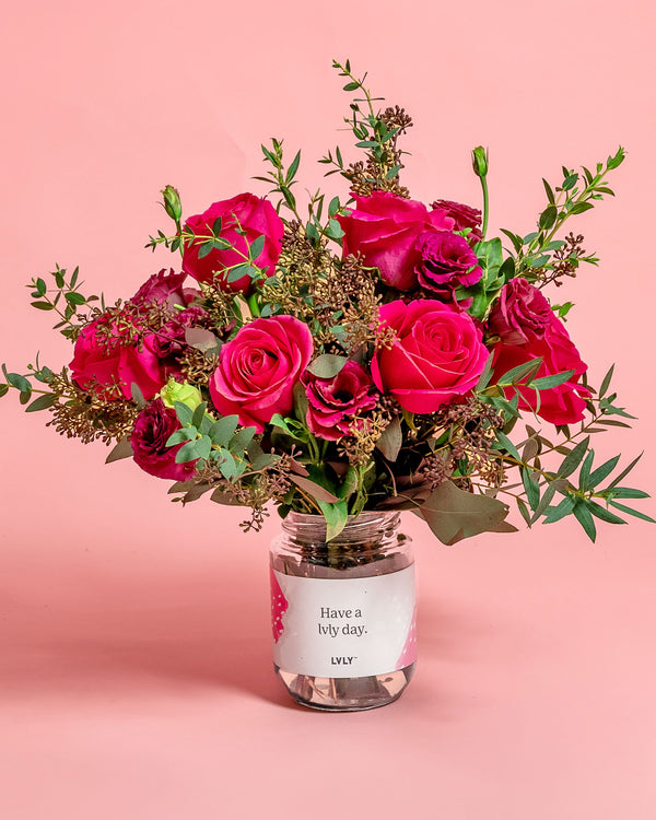 Jar of Hearts Flower Jar