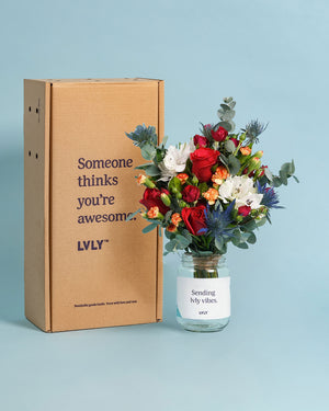 Red Romance Flower Jar 1