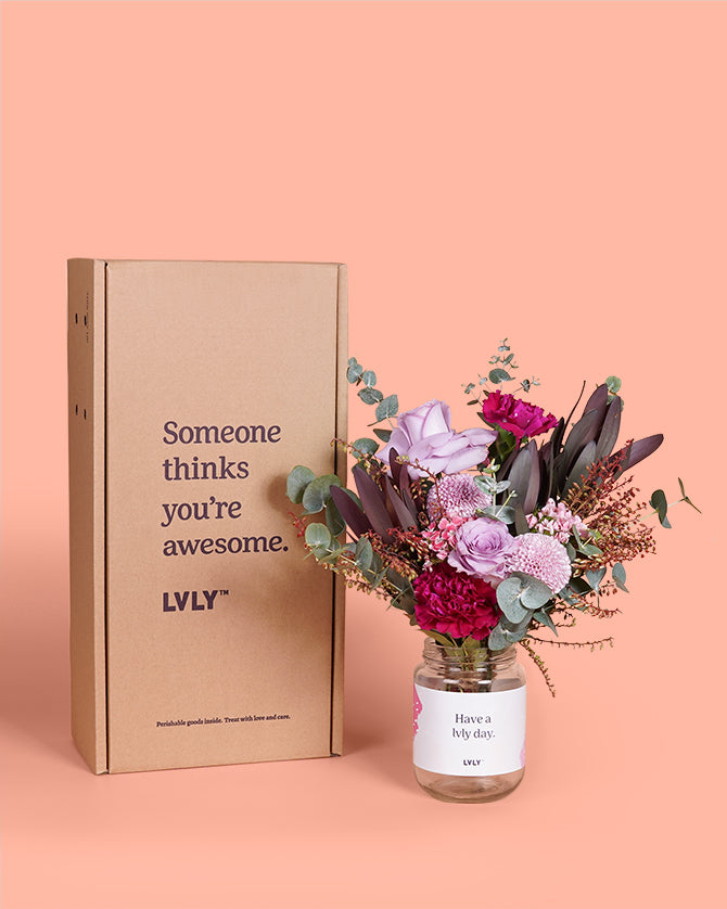 Purple Belle Flower Jar