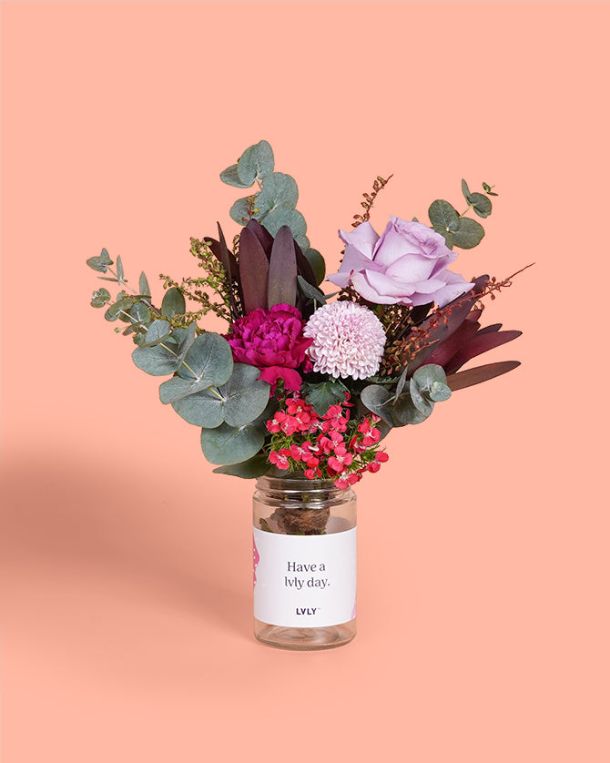 Purple Belle Flower Jar