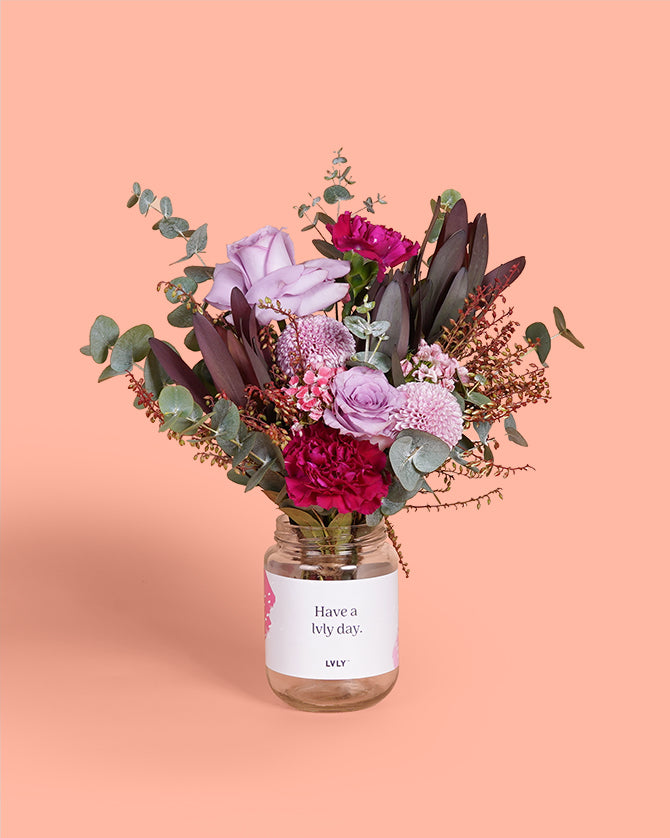 Purple Belle Flower Jar