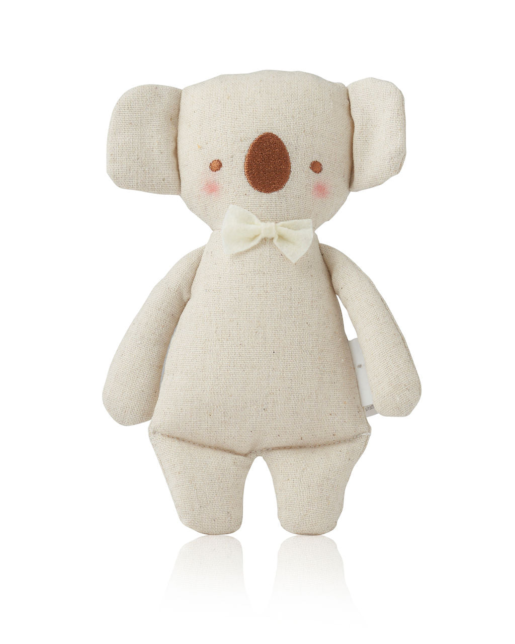 Koala Soft Toy Rattle (17cm tall, linen)