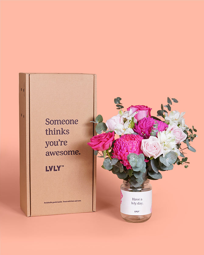 Pink Dreams Flower Jar 1