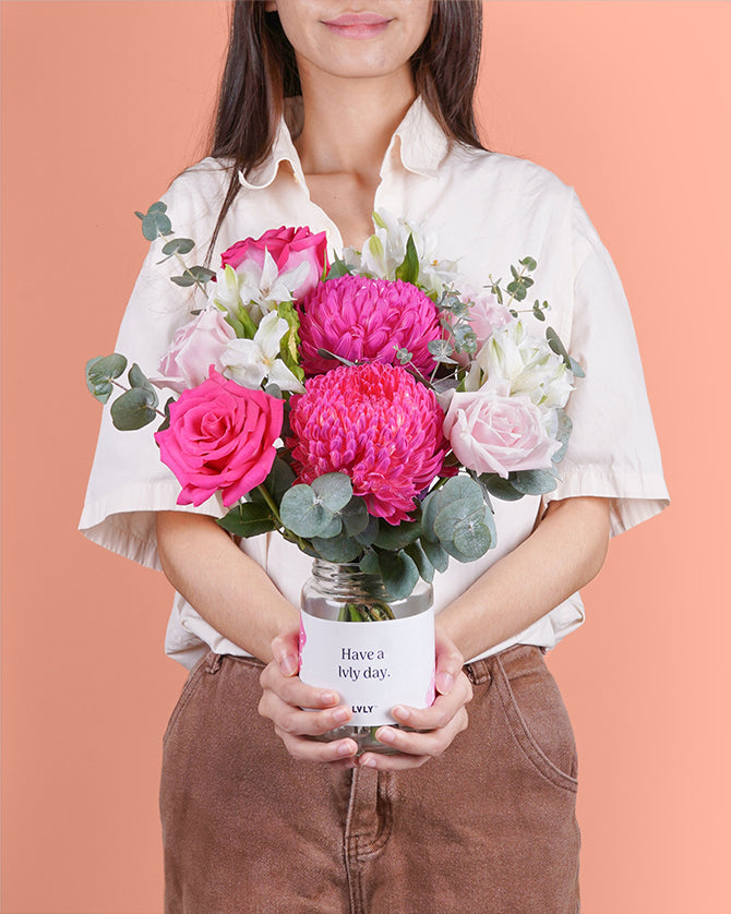 Pink Dreams Flower Jar 4