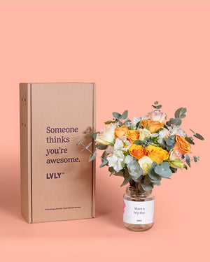 Heart of Gold Flower Jar 1