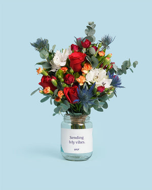 Red Romance Flower Jar 3