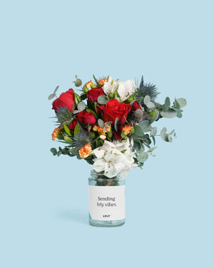 Red Romance Flower Jar 2