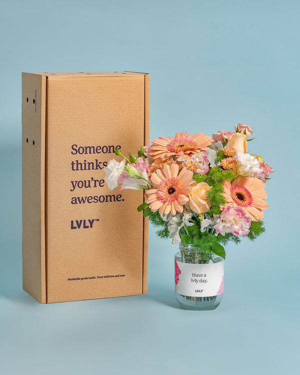 Blushing Beauty Flower Jar