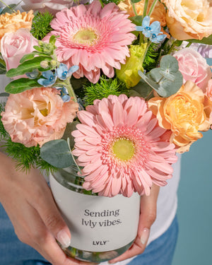 Pretty Pastels Flower Jar 3